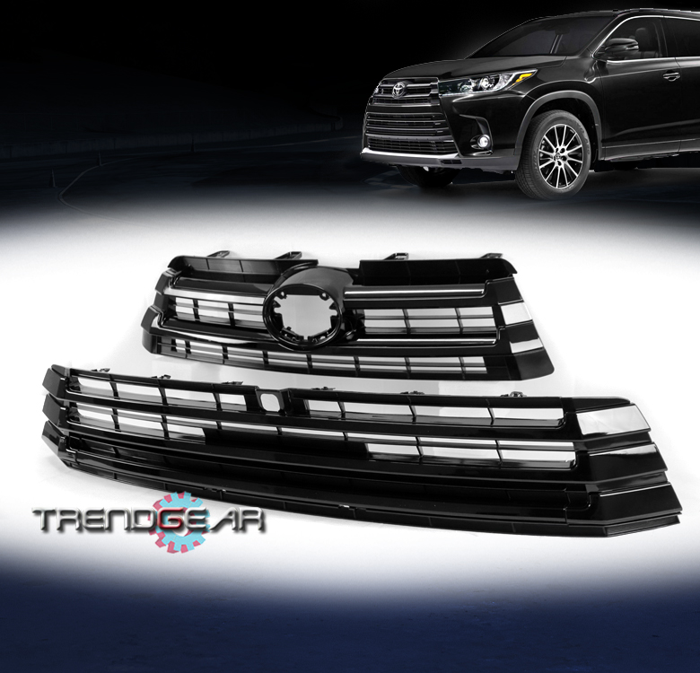 For Toyota Highlander Suv Front Bumper Upper Lower Grille