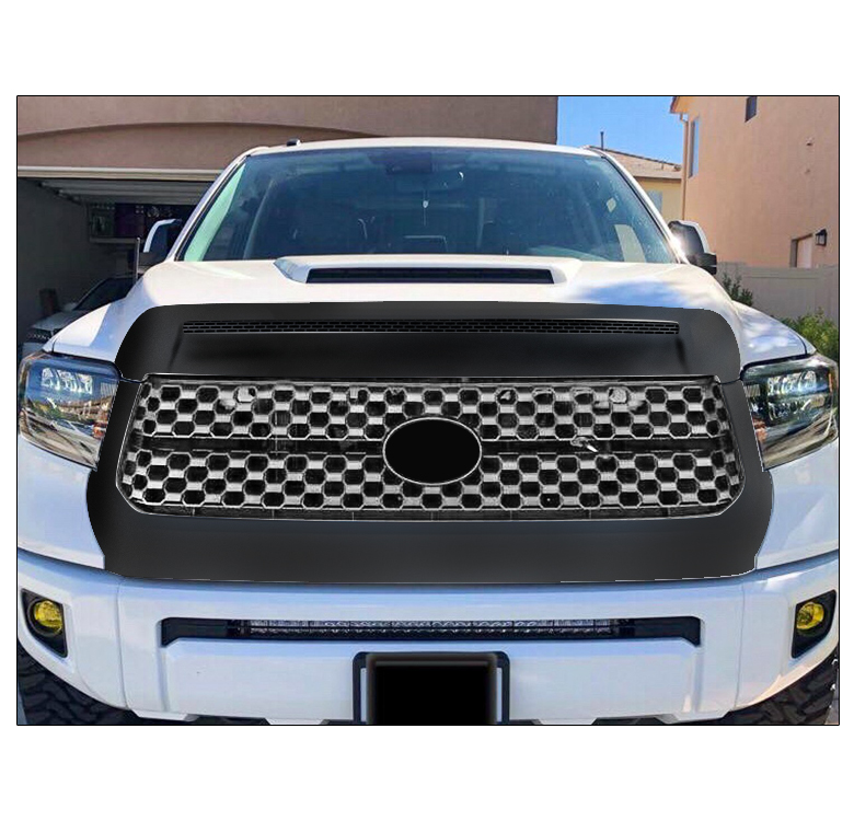 For 14-19 Toyota Tundra Pickup Mesh Upper Grille w/Hood Bulge Silver ...