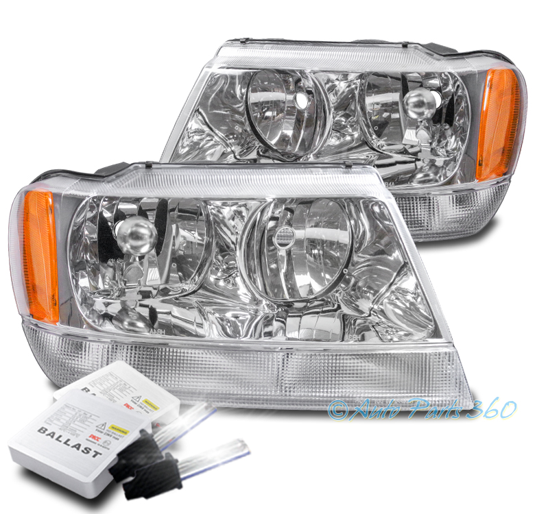 FOR 9904 JEEP GRAND CHEROKEE REPLACEMENT HEADLIGHTS LAMPS