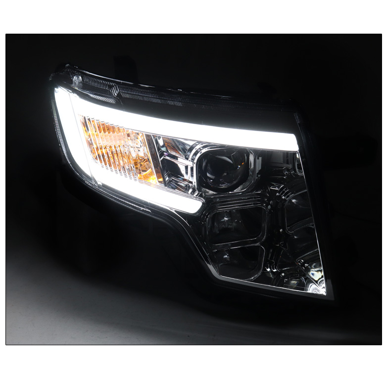 For 07 08 09 10 Ford Edge SUV LED Tube Projector Headlights Headlamps ...