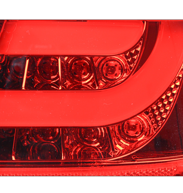 For 2002-2005 BMW 3 Series E46 Sedan 4Dr LED Tail Brake Lights Lamps - Red / Clear