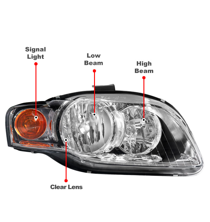 FOR 05-08 AUDI A4 QUATTRO S4 B7 HALOGEN REPLACEMENT ...