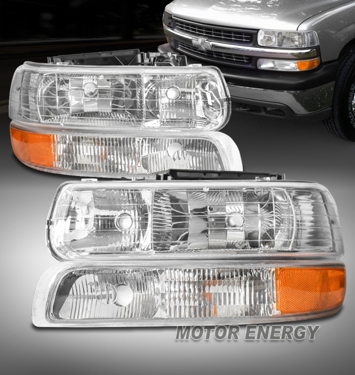 FOR 99-02 SILVERADO/00-06 SUBURBAN TAHOE OE STYLE HEADLIGHT W/BUMPER