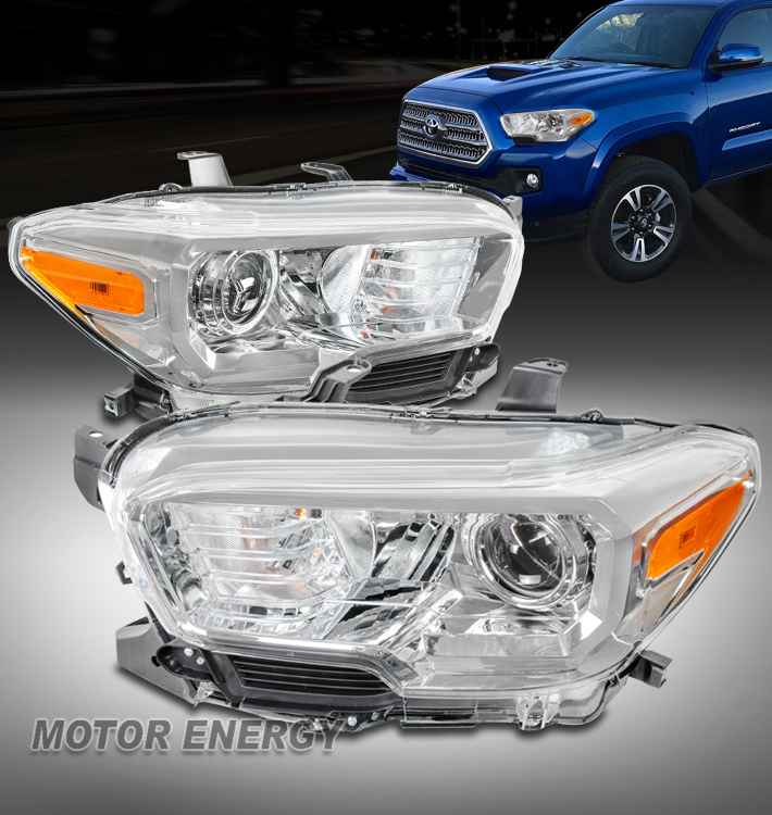 For 2016-2022 Toyota Tacoma Projector Headlights Headlamps - Chrome