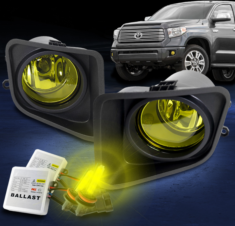 For 2014-2017 Toyota Tundra Bumper Driving Fog Light Lamp Yellow w/3K