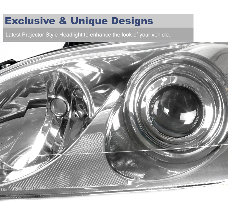 For 2007 2008 2009 Lexus ES350 Halogen Projector Headlight Lamp Chrome