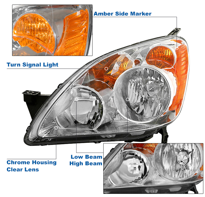 For 0506 Honda CRV CRV EX LX SE Sport Headlights