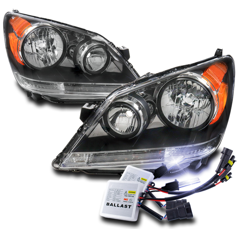 For 08-10 Honda Odyssey Replacement Headlights Headlamp Lamp Black w ...